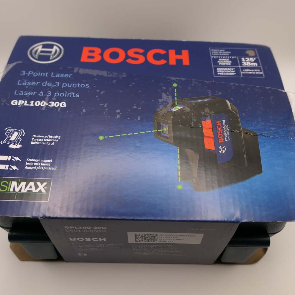 Bosch GPL100-30G Professional Green Beam 3-Point Self-Leveling Alignment Laser